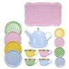 14Pcs Kids Simulation Tea Set Toys Pretend Play Teapot Cup Kit Kindergarten Girls Game Props