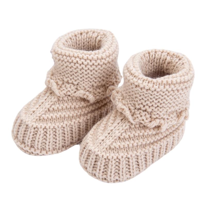 Handmade Baby Booties Warm Knit First Walkers Shoes Elegant Knit Baby Booties Easy Carry Shoes for Toddlers & Infants