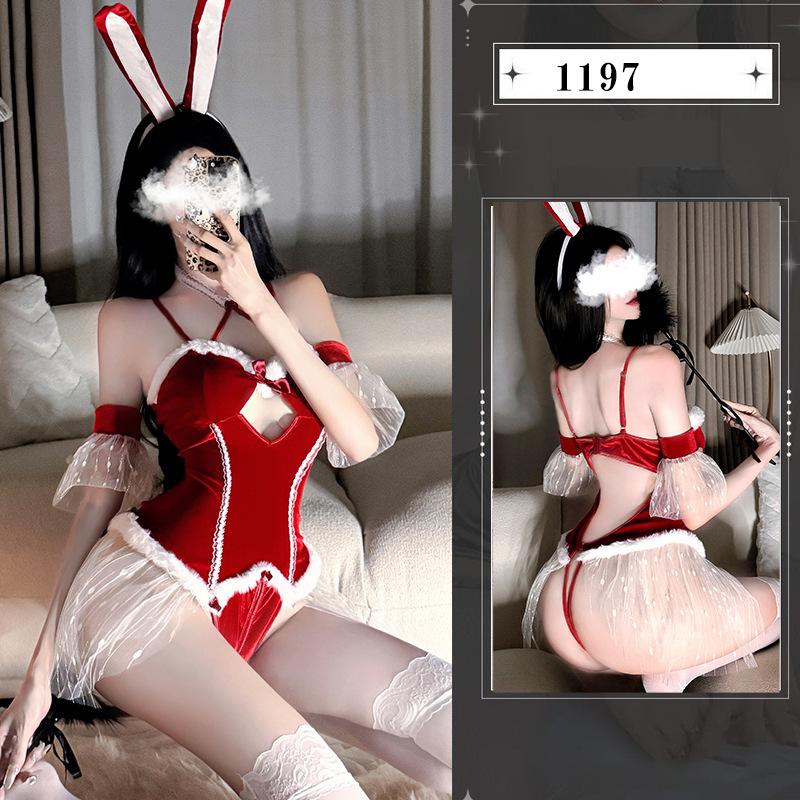 Fun Cosplay New Year's Uniform Seduction Christmas Bunny Conjoined Open Girl