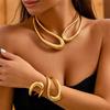 European and American jewelry, simple fashion niche multi-layer collar choker personality exaggerated wind snake bone necklace