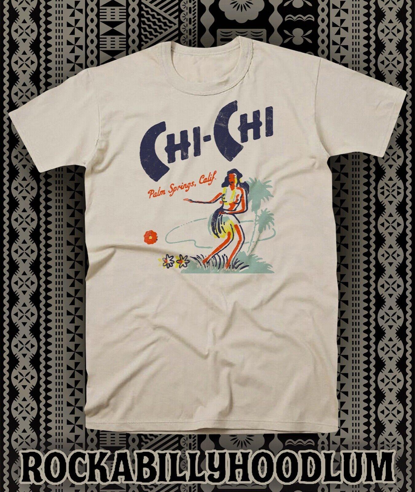 Retro Tiki T Shirt Bar Mug Restaurant Chi Chi Club Palm Springs Hula Girl S разноцветный