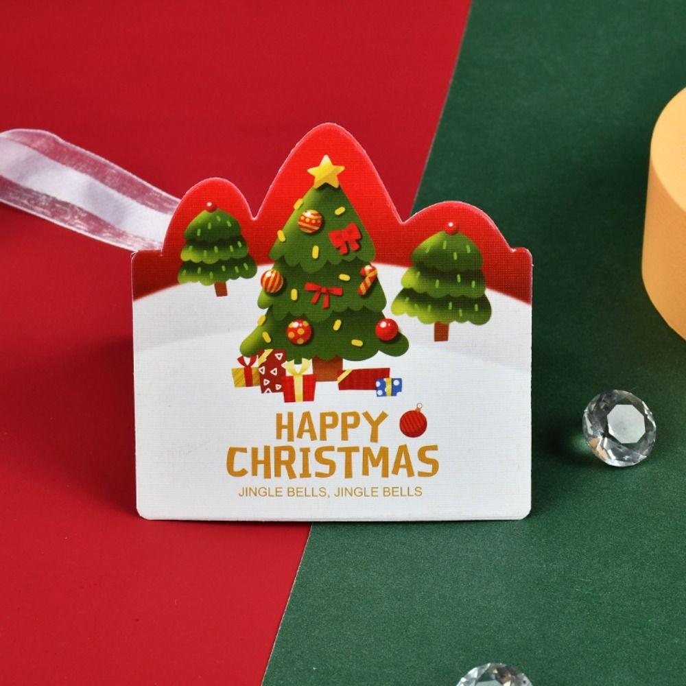 10pcs Invitation Merry Christmas Greeting Cards Handwriting Blank Paper Cards Invitation for Guest