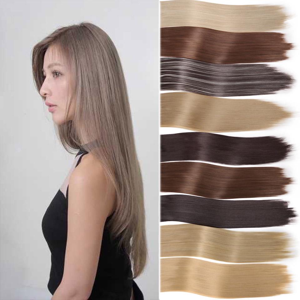 

Синтетические женщины 16 клипов в наращивание волос длинные прямые волосы Поддельные ложные волосы клип в наращивание волос