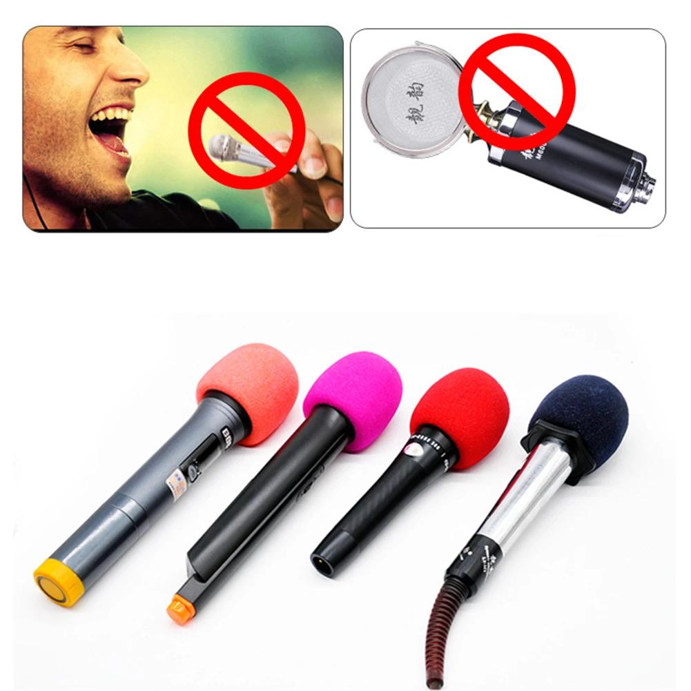 100/10PCS Mic Sponge Covers 10/1Set Anti-Spray Karaoke DJ Mic Foam Protective Sleeves 10 Colors Wireless Microphone Pop Filters
