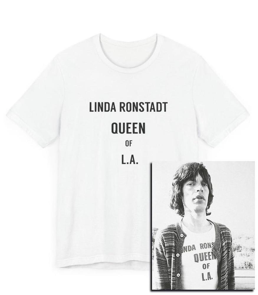 Queen of LA T shirt as worn by Mick Jagger Music rock punk roll Unisex Shirt Unisex T-Shirt L