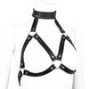 Erotic Bondage Clothes Leather Flirting Costumes Adult Sex Toys Bondage Neck Sleeves Women Sexy Lingerie Exotic Hollow Bra
