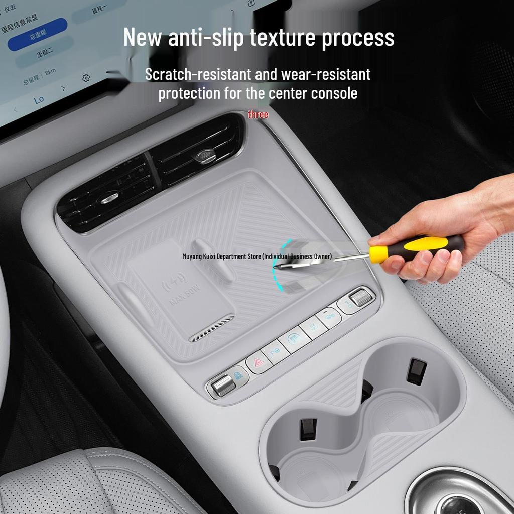 BYD Sea Lion Wireless Charging Silicone Pad & EV Cup Holder Cover for 25 Models