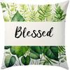 Blue Floral And Home - Slogan Pillowcasebedroom Living Room Sofa Home Decor Polyester Cushion Cover With Zipper
