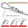 304 Stainless Steel Wire Rope Lock Buckle, 1-4mm Adjustable Hanging Picture and Lighting Wire Hook Adjuster