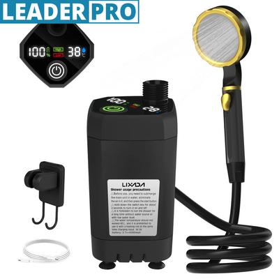 Draagbare Camping Douchepomp 6000mAh Verstelbare RV Buiten Douche Kit Volledig Scherm Intelligente Digitale Display Douche Kit