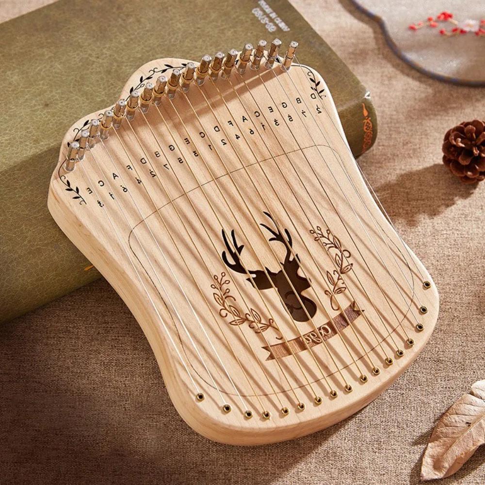 17 Strings Harp Portable Professional Musical Instruments Beginners Miniature Stringed Instrument Harp Festival Gift