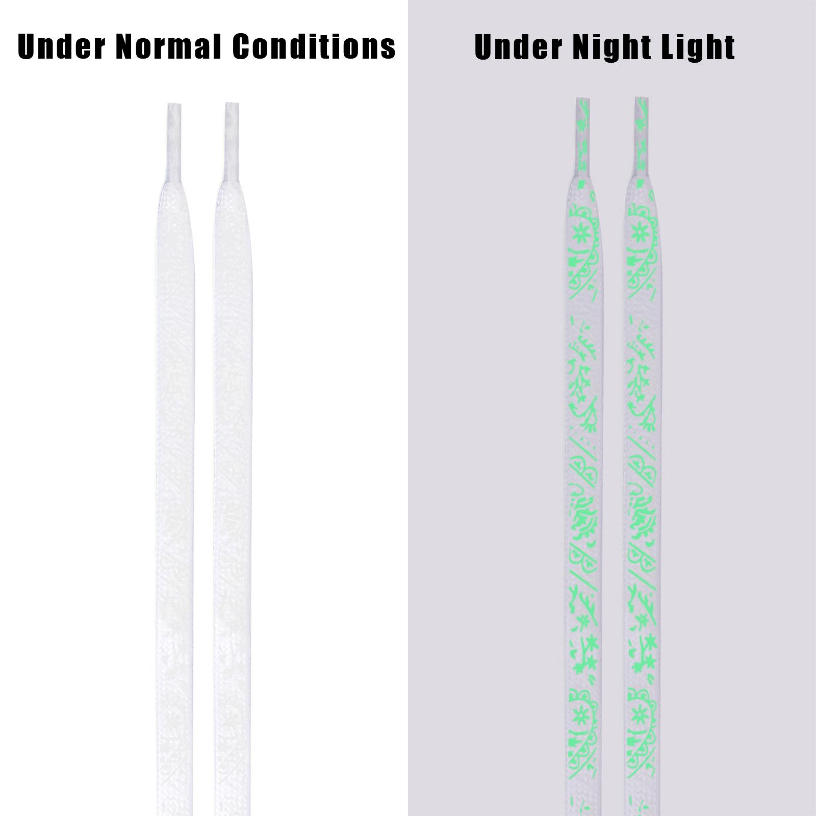 

1 пара светящихся шнурков для обуви, качественные флуоресцентные шнурки для кроссовок, плоские шнурки, ночные светящиеся шнурки для обуви, шнурки 120/140/160 см 120cm