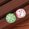 100Pcs/Pack 15MM Christmas Painted Tree Snowflake Snowman Wooden Buttons Holiday Decoration Red Green Wooden Buttons