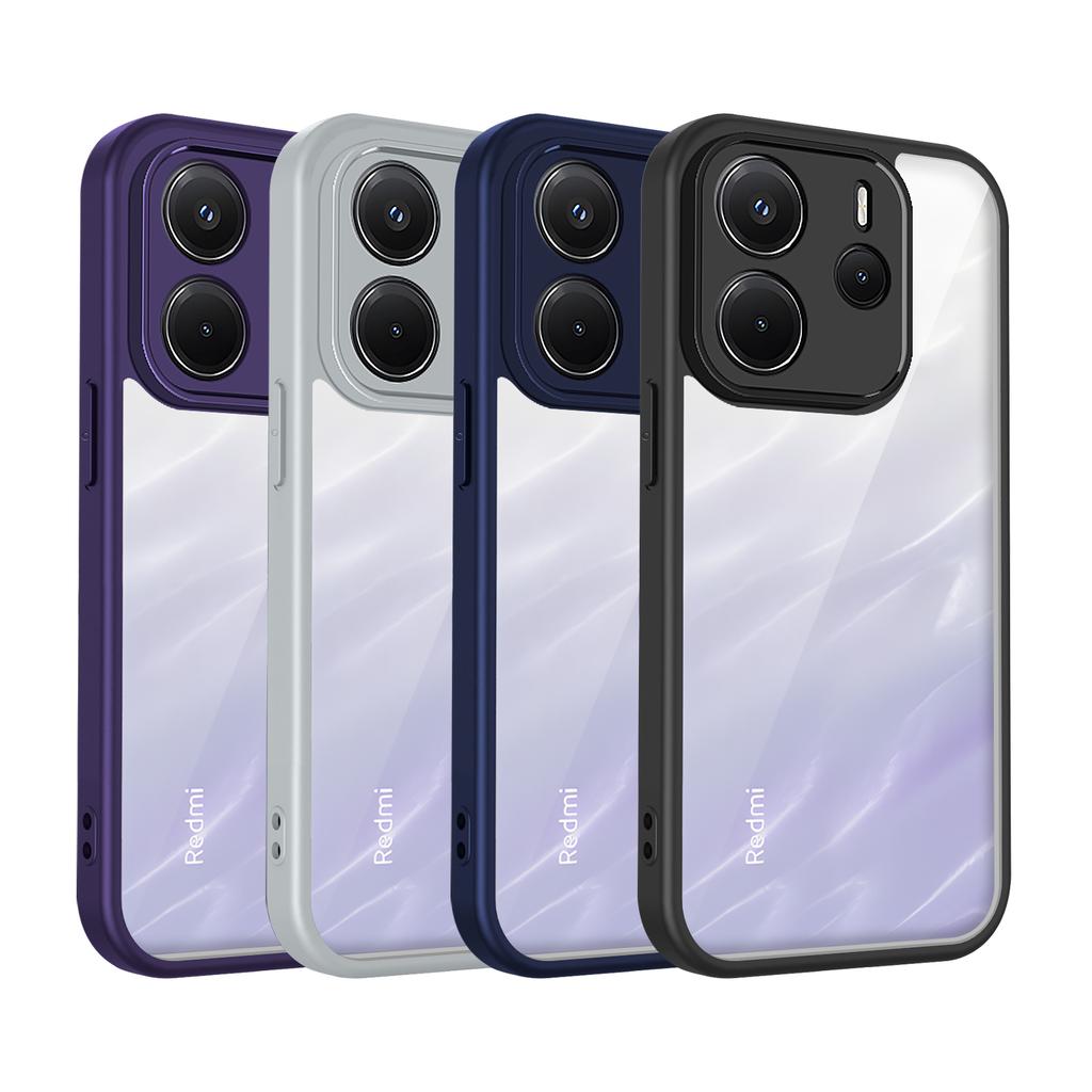 Skirta Xiaomi Redmi Note 14 4G dėklas Redmi Note 14 5G telefono dėklas note14 Dangtelis Oro pagalvėlė Silikoninis buferis Skaidrus matinis galinis dangtelis Kietas