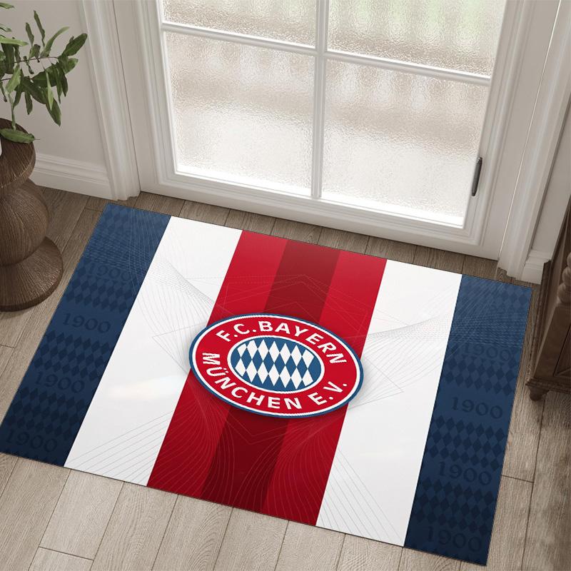 Bayern München Design Kristall Sammet Matta Mysig Icke?Halkskyddad tryckt matta för sovrum, vardagsrum, entré