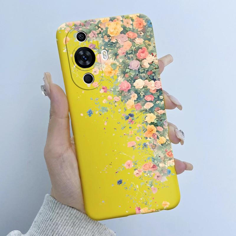For Huawei Nova 12s Case FOA-LX9 Flower Girl Design Soft Silicone Cover For Huawei Nova 11 Nova11 Pro Ultra Nova12s Phone Cases