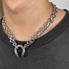 Collana Grande Acciaio Inossidabile Borchiata Party Punk Emo Unisex Collana Eccessiva Choker Gotico Y2K Gioielli Accessori