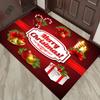 Christmas Floor Mat Red Festive Christmas Decorative Floor Mat Entry Door Non-slip Floor Mats for Home and Commercial Use