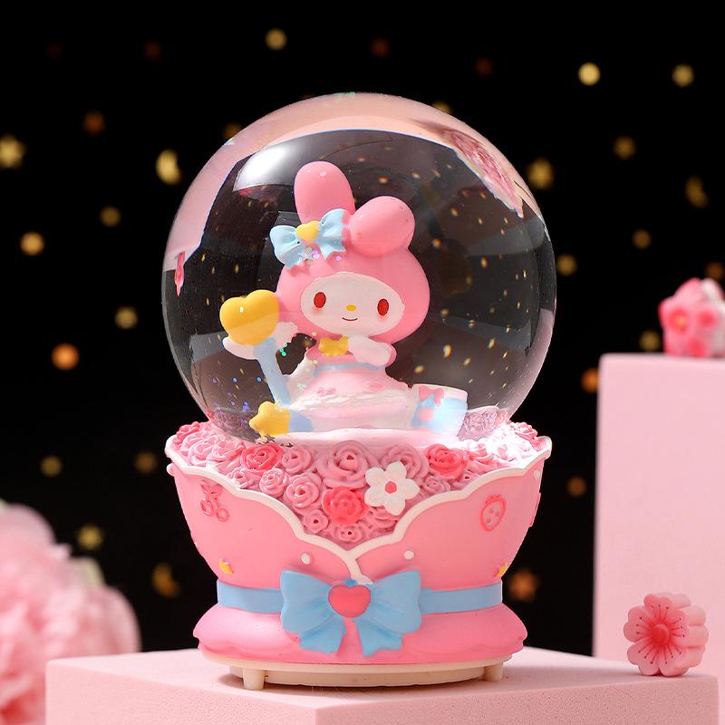Christmas Fantasy Crystal Ball Music Box - Princess Ornament Gift for Girls' Birthdays