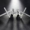 Women's Luxury Geometric Elegance Cross Earrings Wedding Engagement Party Jewelry Accessories
