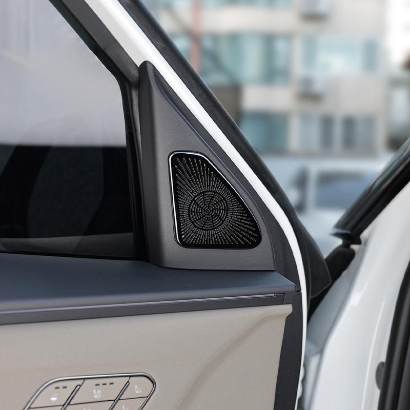 For KIA EV5 2024 2025 LHD/RHD Car A-pillar Speaker Horn Protective Covers Interior Trim Accessories Stainless Steel Material