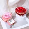 Heart Shaped Preserved Rose Jewelry Box with Drawer for Jewelry Packaging Eternal Soap Flower Gift Box for Necklace and Ring