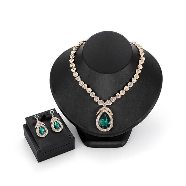 Brand: Shining Diva Fashion Shining Diva Fashion Latest Stylish Design Fancy Crystal Necklace Jewellery Set