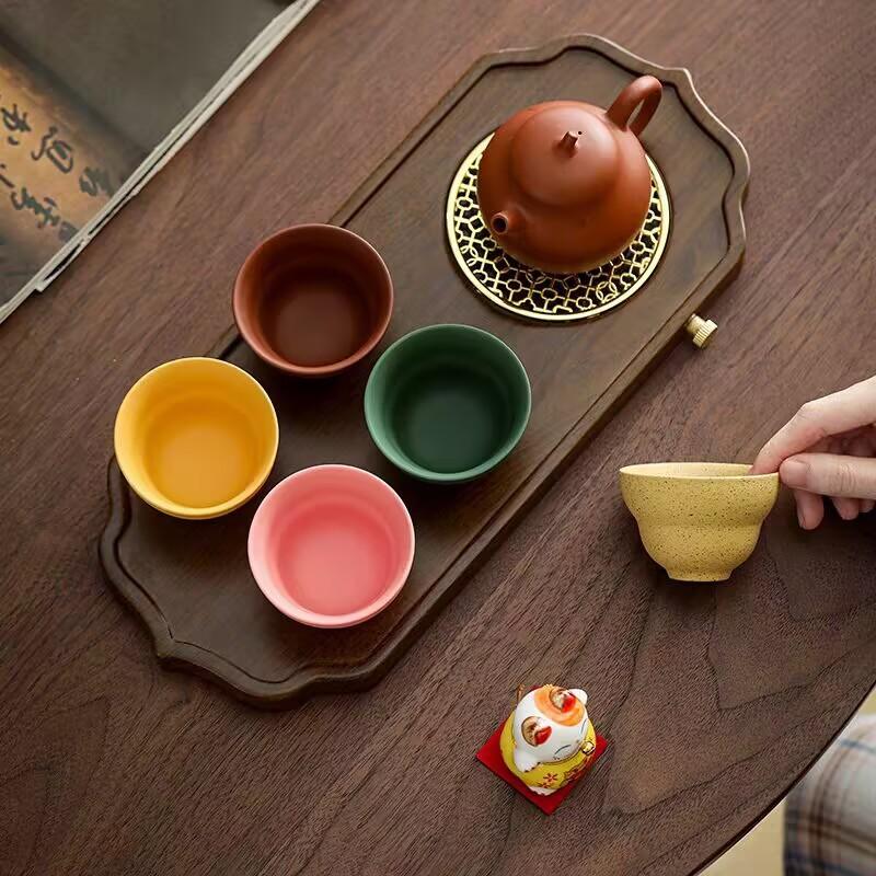 Purple Sand Master Cup Teacup Set, Gift Box With Light Luxury Gifts, Leadership Father Birthday Gift, Tea Set Accompaniment