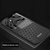 Hexagonal Grid Of Applesr For IPhone 16 Pro Max 15 Pro 14 13 12 Mini 11 XS Max XR 7 8 Plu SE 2022 Elliptical Glass Phone Case