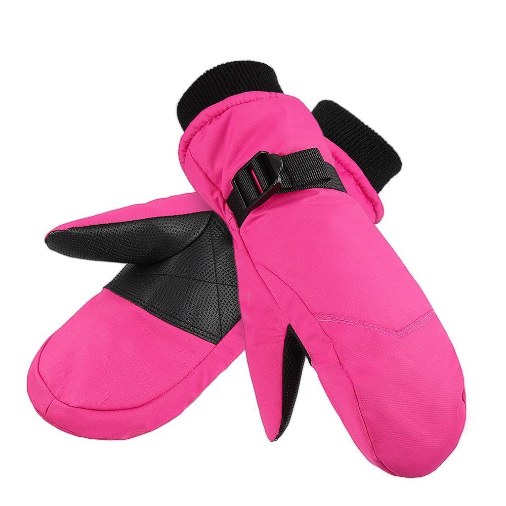 Autumn and Winter Children's Ski Gloves Stuffed with Velvet Thickened Outdoor Play Snow Men and Women Students Snowboard Warm Gloves