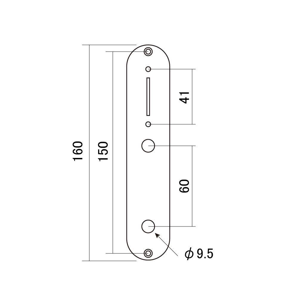 Goldo Control Standard CPT1B Telecaster-Style Plate, Type, Black,