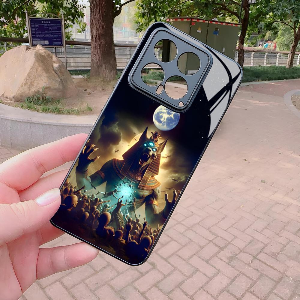 

Anubis Ancient Egyptian God Phone Case for Xiaomi Redmi Note 13 12 11 10 13c 9t 12s 11s 12c Pro glass Cover Redmi Note 13 5G