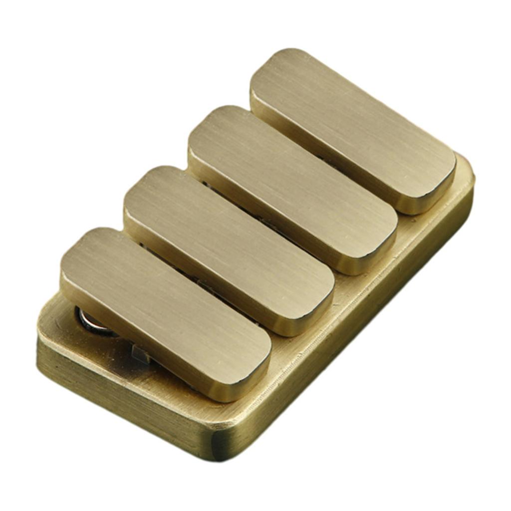 Metal Fidget Clicker Rectangle Shape Stress Relief Toy Classroom Office Desk Toy Golden Rectangle Fidget Piano Keys