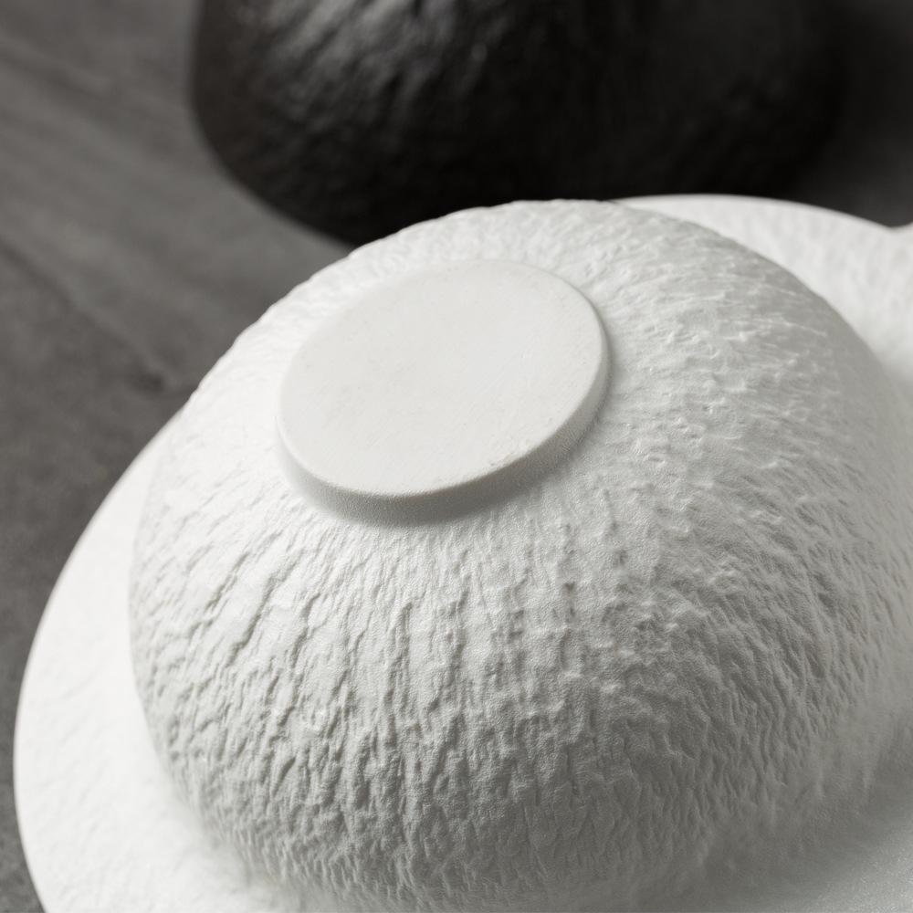 Creative Spherical Bowl with Dry Ice & Smoked Cloche - Modern Molecular Gastronomy Ceramic Tableware for Unique Dining Experience
