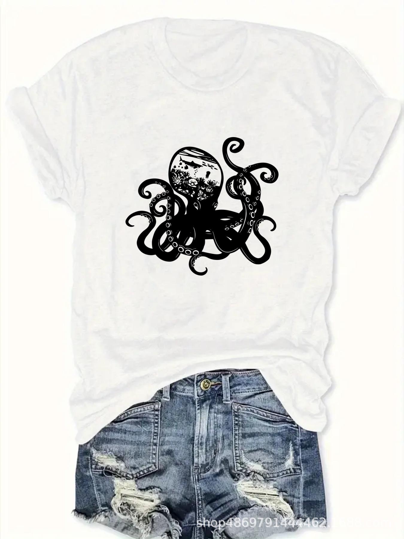 

Women s Fashion Round Neck T-Shirt Small белый