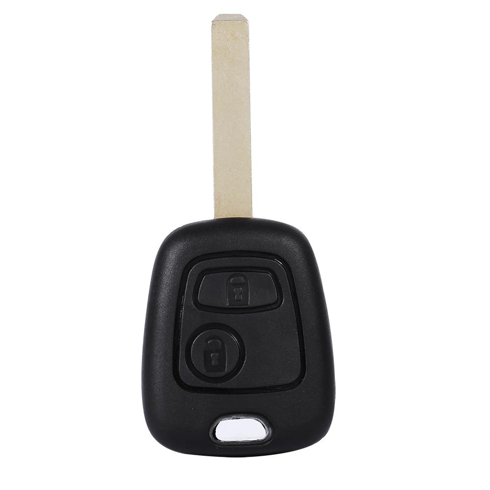 2 Buttons Uncut Blank Blade Remote Car Key Fob Shell Case For Peugeot 107 207 307 407