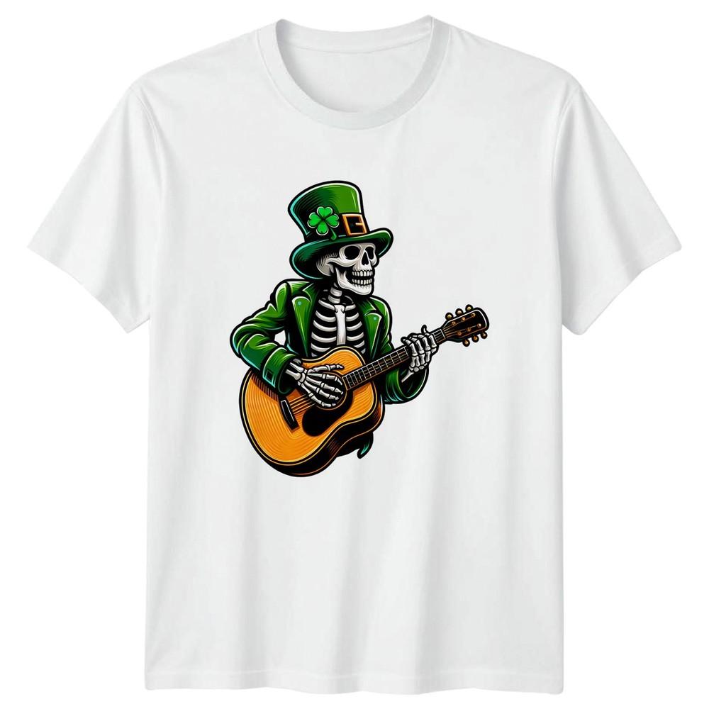 St Patricks Day Skeleton Musician Irish TShirt Irish Holiday St Patricks Day S