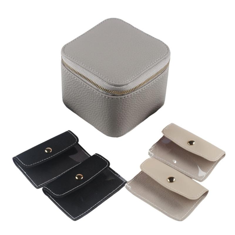 

Portable Jewelry Storage Box Elegant Jewelry Organizer Practical Small Jewelry Storage Case Suitable for Travel Use серый