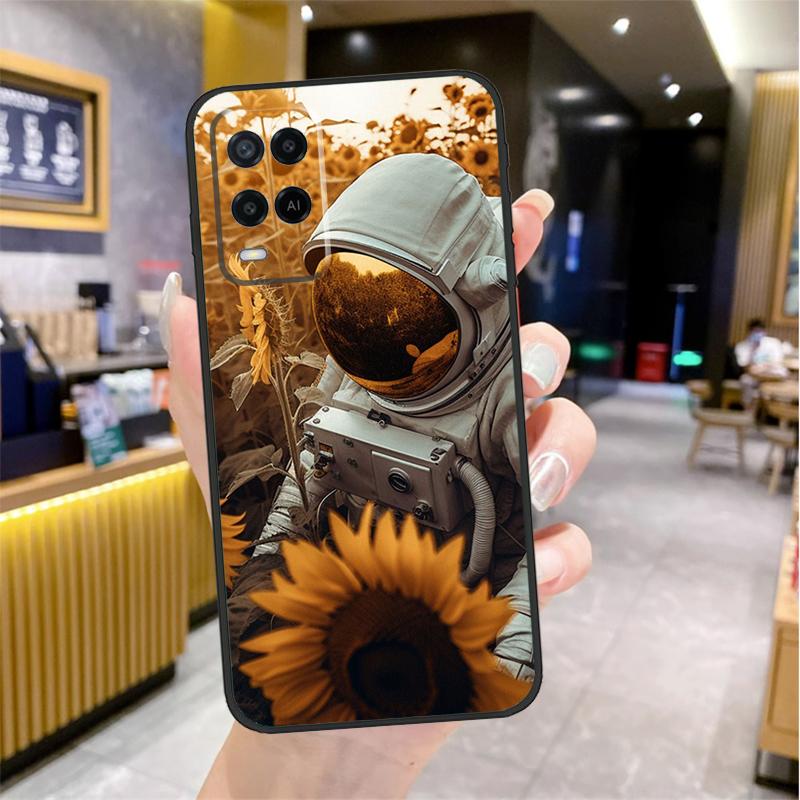 Beautiful Yellow Sunflower Case For OPPO A53 A31 A5 A9 A96 A76 A16 A54 A74 A94 A52 A72 A92 A93 A15 A57 A77 A17 Cover