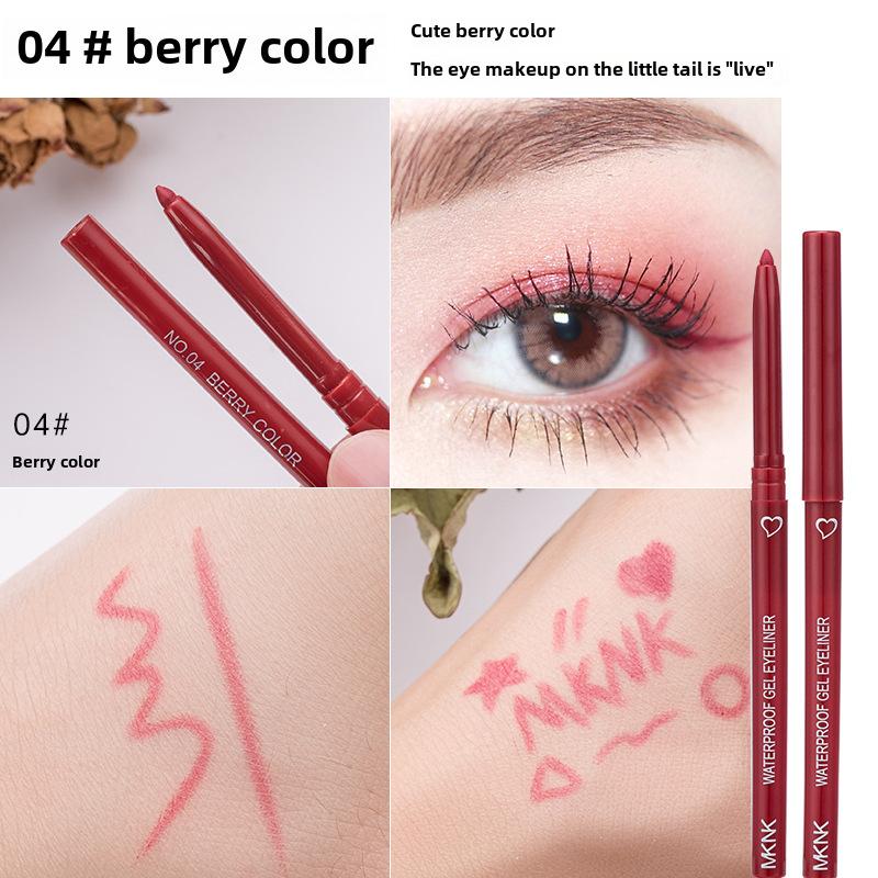 6 Color Automatic Soft Smooth Waterproof Eyeliner Gel Pen for Beginners, Easy to Color