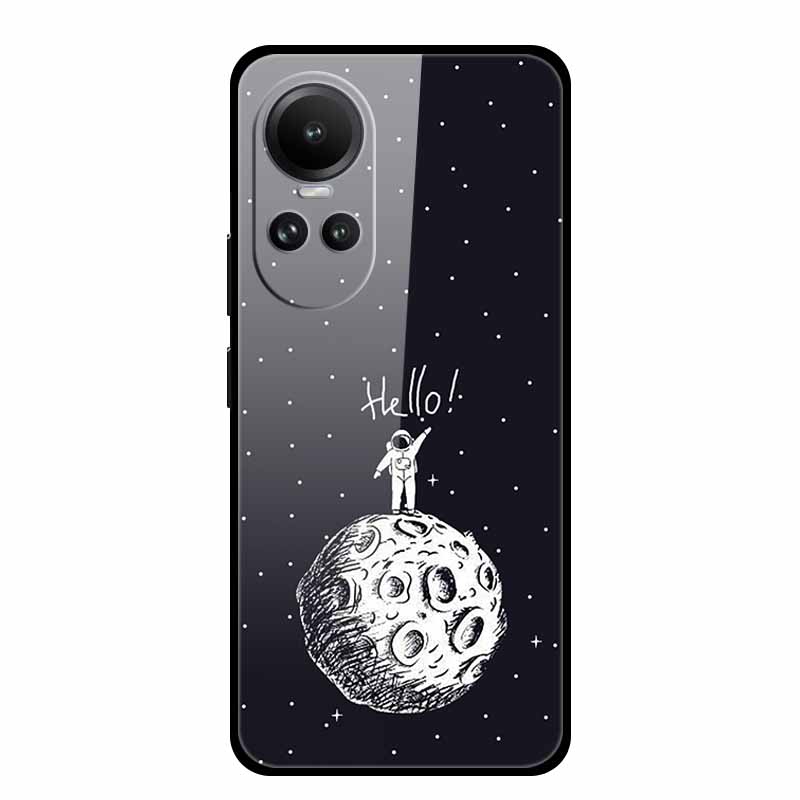 Tempered Glass Case For Oppo Reno10 Pro Cover Reno 10 5G Fashion Hard Back Cover for Oppo Reno 10 Pro 5G Reno105G Case Lion Capa