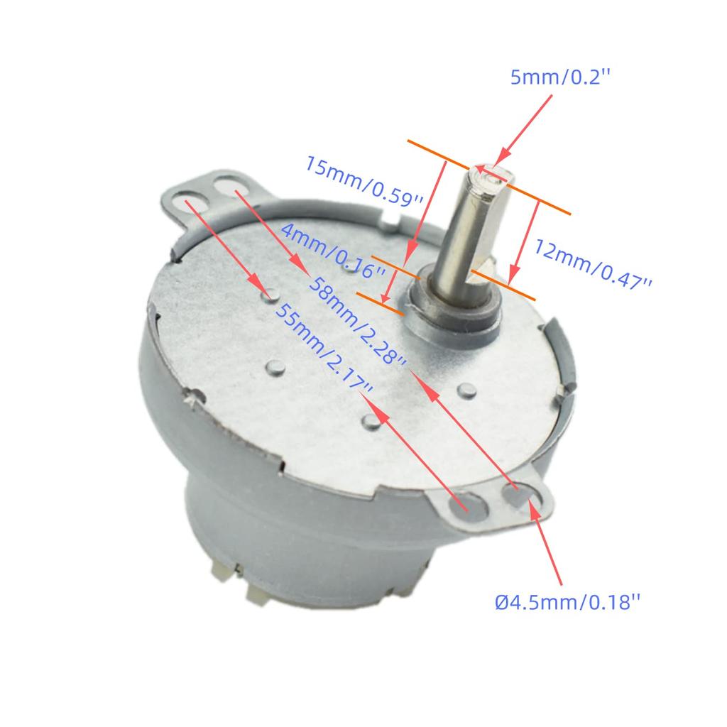 CHANCS 24V DC 20RPM JS-50 DC Gear Motor D Axis DC Synchronous Motor