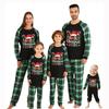 Christmas Print Family Matching Pajama Set, Round Neck Long Sleeve Top and Pants Loungewear