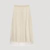 [shs Miss] Layer Pleated Banding Skirt Sawsko12020 Lb