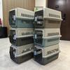 Portable Graphite Green Pet Carrier: Cat Cage & Dog Shipping Box