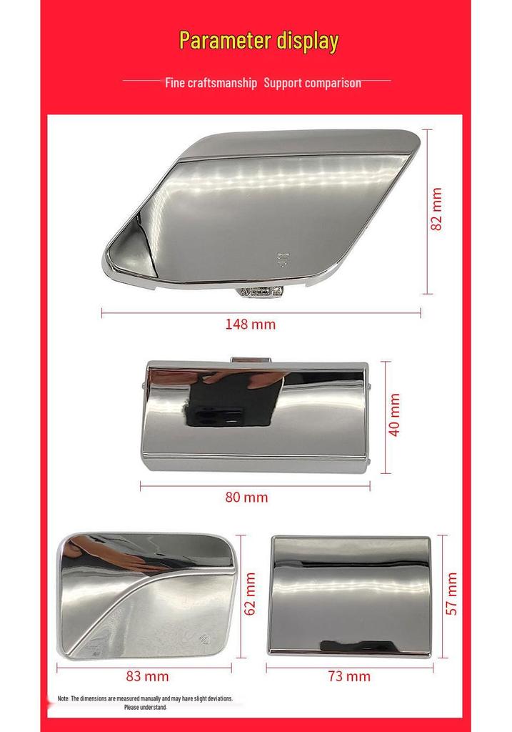 Abschlepphakenabdeckungen vorne und hinten für Mercedes ML-Klasse W166 Stoßfänger 2012-2015