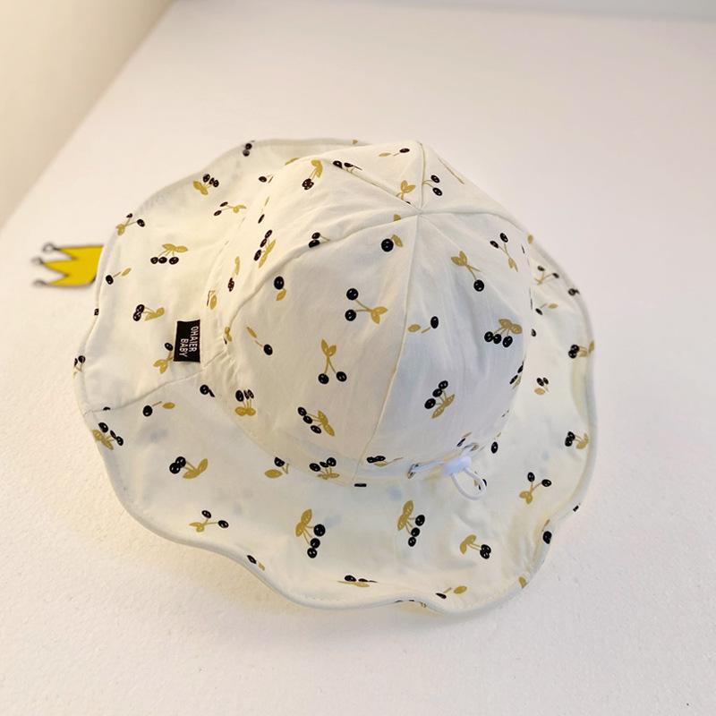 

Cute Print Kids Fisherman Caps Spring Summer Thin Boys Girls Drawstring Outdoor Sun Hats Korean Kids UV Protection Bucket Hats Style 1