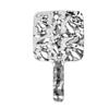 Vintage Handle Square Makeup Mirrors, Liquid Shape Electroplated Texture, Portable Beauty Hand Small Make Up Mirror