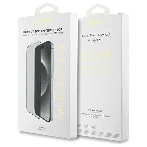 Guess Gutgp16Sbokgcip Iphone 16 6.1     Screen Protector Privacy 2.5D Outline - Ochrona Wyświetlacza Prywatyzująca
