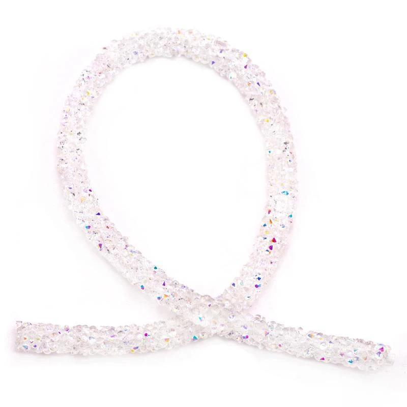 270cm Glitter Rhinestones Sequins Trimmings Soft Tube Cord Rope Strings DIY Garment Shoes Headwear Decoration Accessories